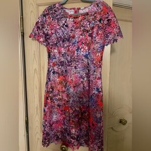 Elie Tahari Pink and Purple Lace Dress 8